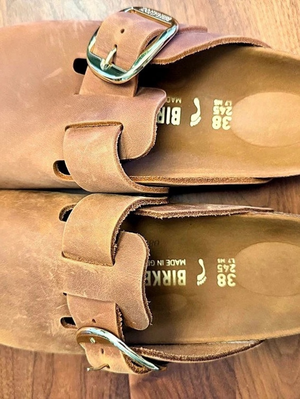 Birkenstock Boston Big Buckle Big Buckle Leather Clogs Brown EU 38